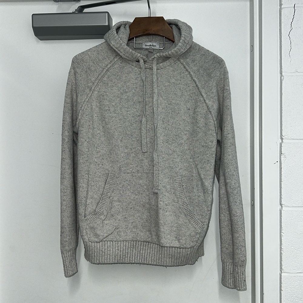 Goodfellow & Co. Men’s Large Cream Sweater-Hoodie w/Kangaroo Pocket